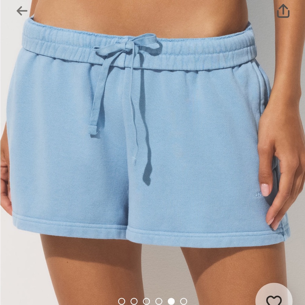 SKIMS French terry classic shorts in blue bell